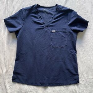 Figs Navy Catarina One-Pocket Scrub Top